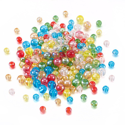 528Pcs 12 Style Electroplate Transparent Glass Beads GLAA-TA0002-31-1