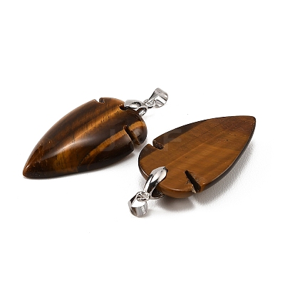 Natural Tiger Eye Pendants G-H359-04P-06-1