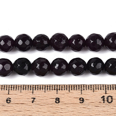 Dyed Natural White Jade Beads Strands G-T139-8mm-60-02-1