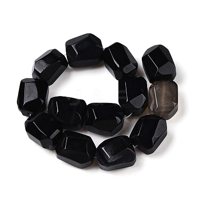 Natural Black Agate(Dyed & Heated) Beads Strands G-N342-148C-1