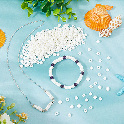 2 Strands Natural Sea Shell Beads Strands SSHEL-PA0001-02-1
