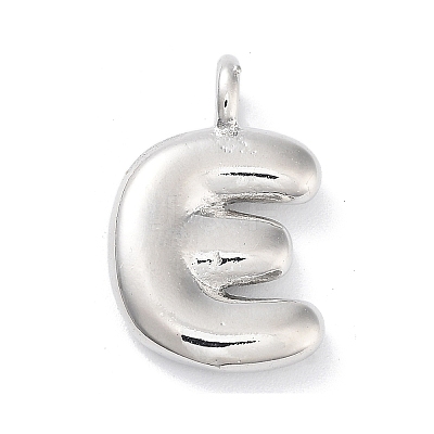 Rack Plating Brass Balloon Letter Pendants KK-C050-01P-E-1