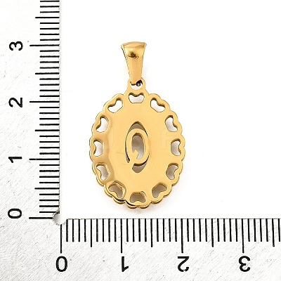Golden 304 Stainless Steel Pendants STAS-K300-02G-Q-1