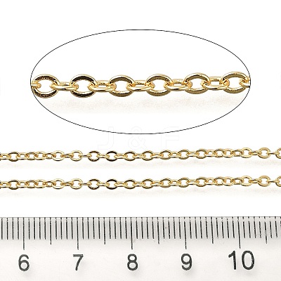 Rack Plating Brass Cable Chains CHC-M001-01G-02-1