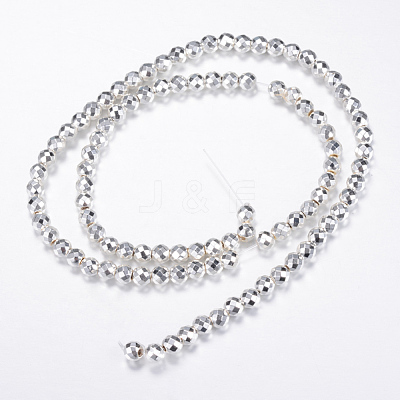 Electroplate Non-magnetic Synthetic Hematite Bead Strands X-G-Q465-16S-1