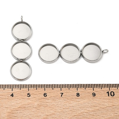 304 Stainless Steel Pendant Cabochon Settings STAS-K320-03A-P-1