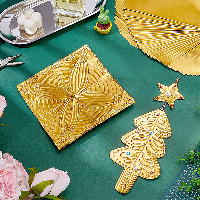 Square Tinfoil Paper Sheets for Craft Engraving DIY-WH0671-302A-02-1