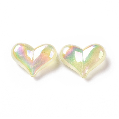 UV Plating Rainbow Iridescent Acrylic Beads OACR-C010-01D-1