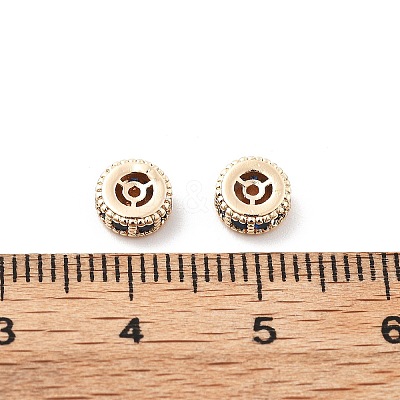 Brass Micro Pave Cubic Zirconia Beads KK-R216-10A-KCG02-1