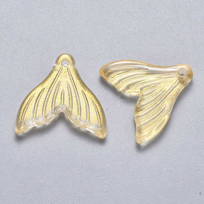Transparent Spray Painted Glass Pendants X-GLAA-S190-009A-04-1