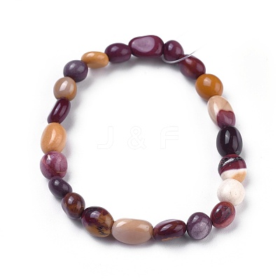 Natural Mixed Gemstone Bead Stretch Bracelets BJEW-K213-M01-1