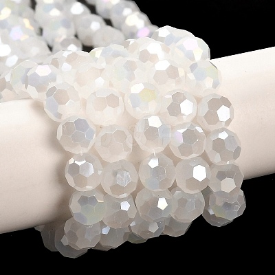 Electroplate Glass Beads Strands EGLA-R017-6mm-1-1