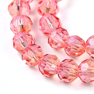Baking Paint Transparent Glass Beads Strands DGLA-A035-T4mm-A01-1