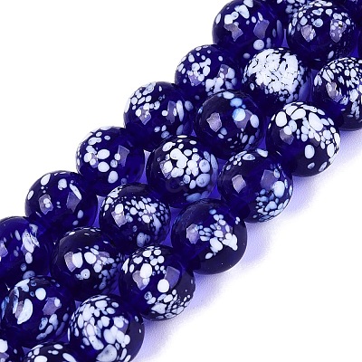 Handmade Lampwork Beads Strands LAMP-Q041-11F-1