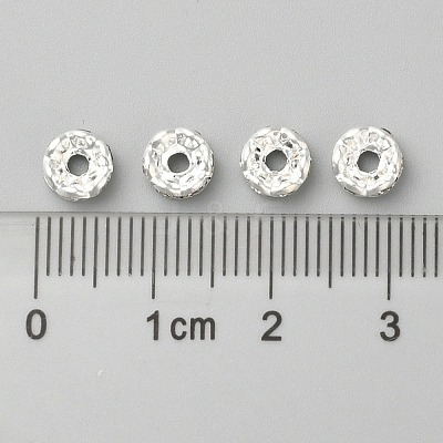 Brass Grade A Crystal Rhinestone Spacer Beads RB-A006-6MM-S-1