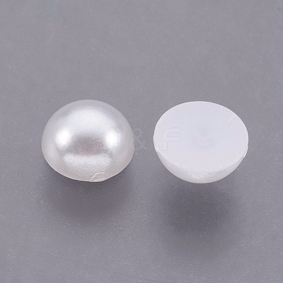 ABS Plastic Imitation Pearl Cabochons SACR-S738-6mm-Z9-1