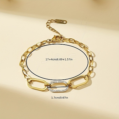 201 Stainless Steel Cable Chain Bracelets DV2577-1