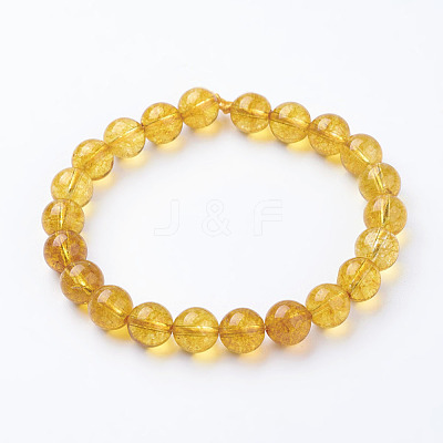 Natural Quartz Crystal Beads Strands G-C076-8mm-6-1