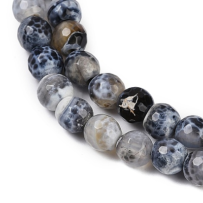 Natural Fire Crackle Agate Beads Strands G-C082-A01-39-1