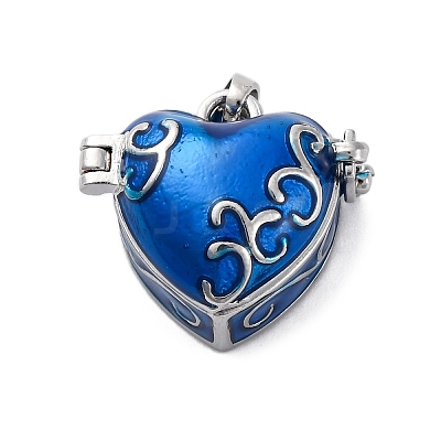 Brass Enamel Locket Pendants KK-F894-15P-02-1