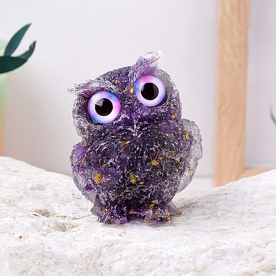 Resin Owl Display Decoration PW-WG50315-09-1