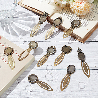 DIY Blank Alloy Bookmark Making Kit TIBE-HY0001-06-1