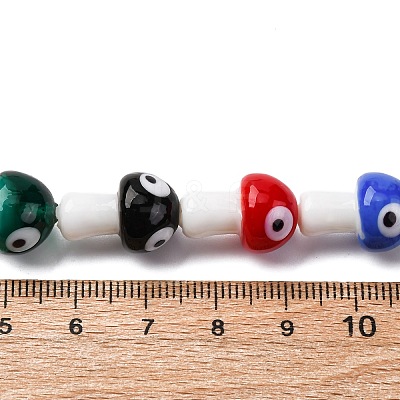 Handmade Evil Eye Lampwork Beads Strands LAMP-S069-01D-1