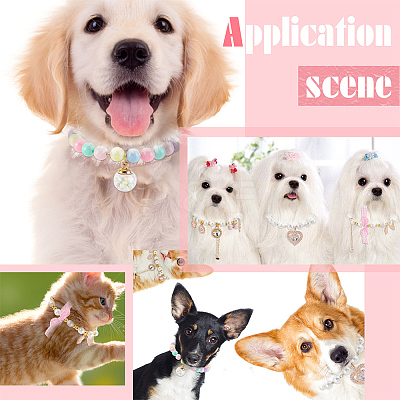 4Pcs 4 Style Alloy Dog Collar AJEW-OC0003-87-1