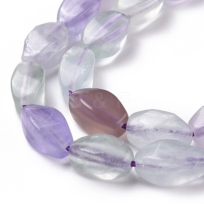 Natural Twist Fluorite Beads Strands G-L243B-10-1