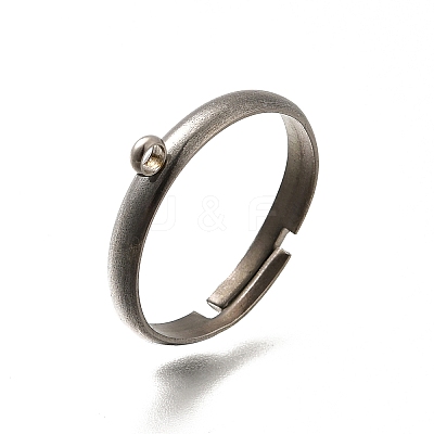 Adjustable 316 Surgical Stainless Steel Cuff Ring Settings STAS-F311-20P-1