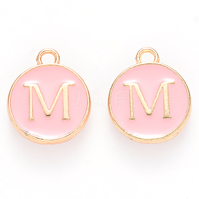 Golden Plated Alloy Enamel Charms ENAM-S118-07M-1