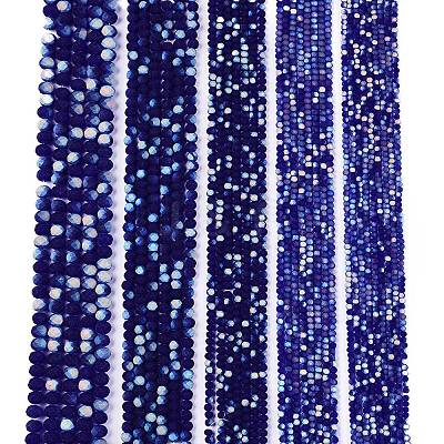 Transparent Glass Beads Strands X-EGLA-A044-T8mm-MB06-1