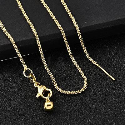 1.5MM Brass Box Chain Adjustable Slider Necklaces NJEW-M108-07G-1