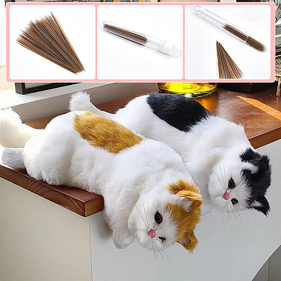 Plastic Simulated Animal Whiskers for Crafts Needle Felting DIY-WH0430-904B-05-1
