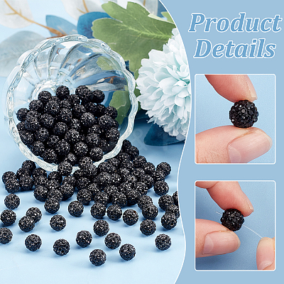 200Pcs Pave Disco Ball Beads RB-PH0001-41B-1