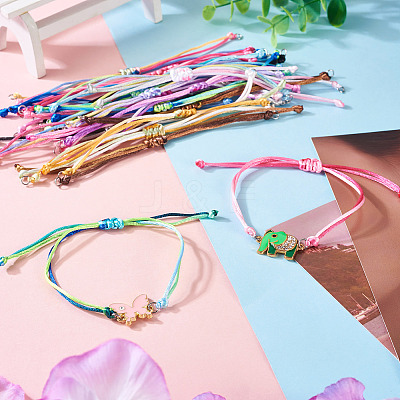 30Pcs 10 Color Nylon Bracelets Making BJEW-TAC0041-1