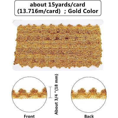 Metallic Lace Trim OCOR-WH0058-01G-1