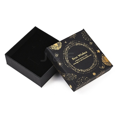 Gold Stamping Planet Cardboard Jewelry Packaging Boxes CON-T002-01F-1