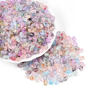 Baking Paint Transparent Glass Beads DGLA-T004-06M-1