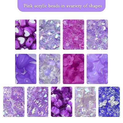 DIY Flower & Star Acrylic & ABS Plastic Imitation Pearl Beads Bracelets Making Kits DIY-FS0006-51-1