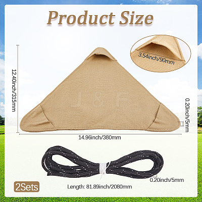 Outdoor Triangular Stool Cloth AJEW-WH20022-09A-1