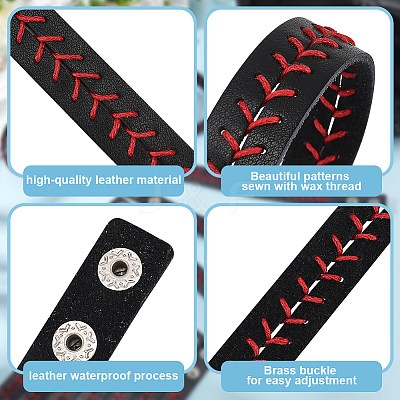 Cowhide Cord Bracelets BJEW-WH0014-099C-1