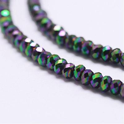 Electroplate Glass Beads Strands EGLA-K010-FP01-1