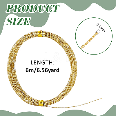 6M Copper Beading Wire for Jewelry Making CWIR-WH0026-01B-G-1