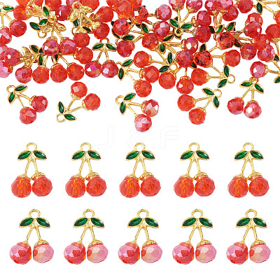 36Pcs 2 Colors Glass Pendants GLAA-TA0003-89-1