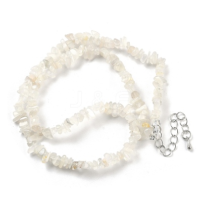 Natural Supper 7 Rutilated Quartz Chip Beaded Necklaces for Men Women NJEW-G159-01J-1