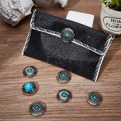 18Sets 3 Style Alloy Decorative Rivets BUTT-GA0001-01-1