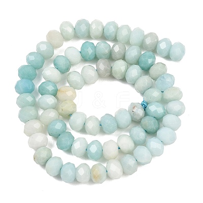 Natural Flower Amazonite Beads Strands G-C259-A26-5x8mm-1