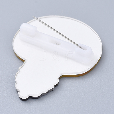 Acrylic Safety Brooches JEWB-D006-B07-1