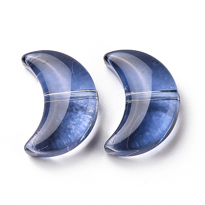 Transparent Spray Painted Glass Beads GLAA-I050-04D-1